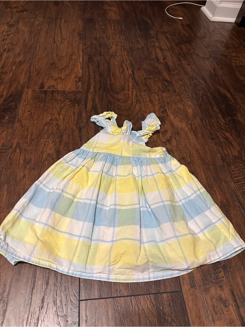 Tommy Bahama Yellow and Light Blue Plaid Sundress for Girls